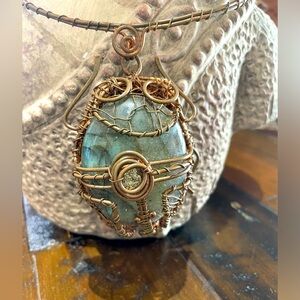 Handmade Scarab Copper Necklace